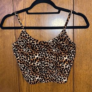 Size small cheetah print crop top